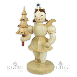 Kurzrockengel mit Bäumchen und Preciosa-Kristallen - 22 cm
