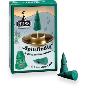 24 Neudorfer Spitzfindig Räucherkerzen mit Loch Nadelholzduft inkl. Halterung