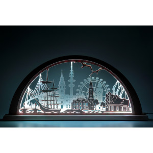 Schwibbogen Stadtlichter Hamburg LED Farbwechsel