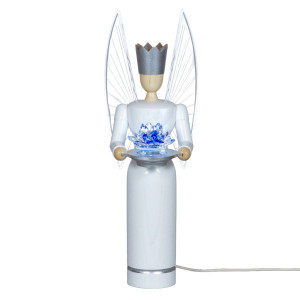 Lichterengel Kristall mit LED Lichtwechsel - 36 cm