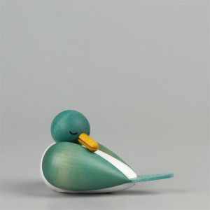 Möwe schlafend klein blau