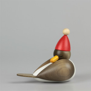 Weihnachtsmöwe schlafend klein grau