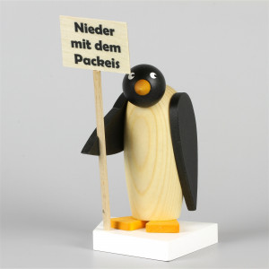 Pinguin Nieder mit dem Packeis