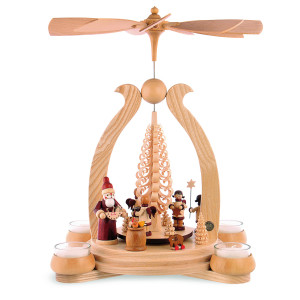 Teelicht-Bogenpyramide Bescherung