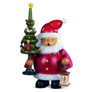 Räuchermännchen Weihnachtsmann mit Baum