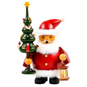 Räuchermännchen Weihnachtsmann mit Baum
