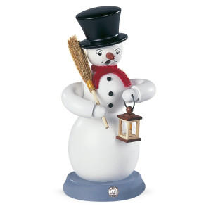 Räuchermann Schneemann farbig