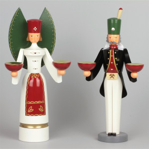 Engel und Bergmann von Wolfgang Braun | Erzgebirgskunst Drechsel