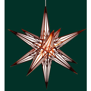 Weihnachtsstern für außen, weiß/kupfer