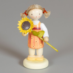 Flade Mädchen mit Sonnenblume