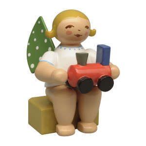 Kalenderfigur 2026 Engel mit Lok