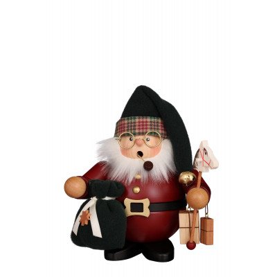 Räuchermännchen Weihnachtsmann dunkelrot