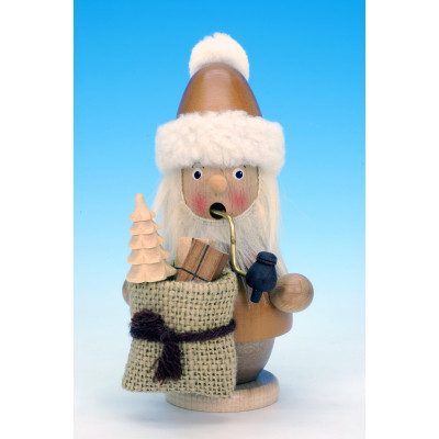 Der Weissbärige Räuchermann Weihnachtsmann natur