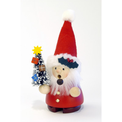 Räuchermännchen Weihnachtsmann mit Tannenbäumchen