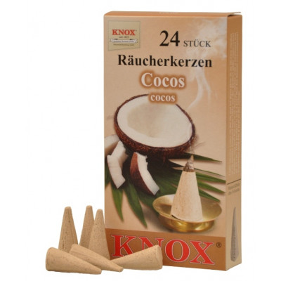 Räucherkerzen  - Gewürze - Cocos 35g, 24 Stk. Packung