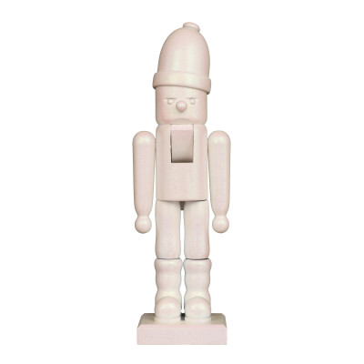 Nussknackerl Glimmer Weihnachtsmann weiß