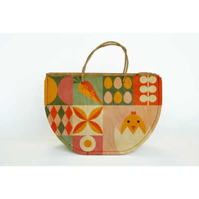 Holztasche Tragetasche Ostermotiv modern