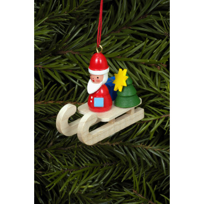 Baumbehang Nikolaus auf Schlitten