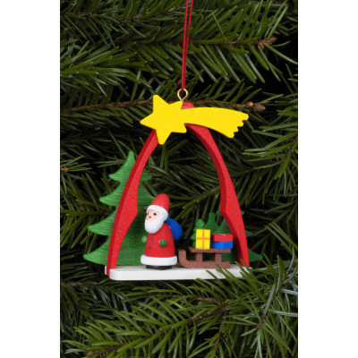 Baumbehang Weihnachtsmann im Bogen