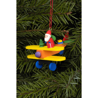 Baumbehang Weihnachtsmann auf Flieger