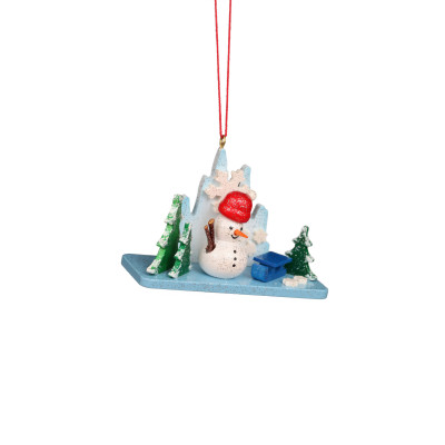 Baumbehang Eislandschaft mit Schneemann - Auslaufartikel