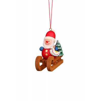 Baumbehang Weihnachtsmann auf Schlitten