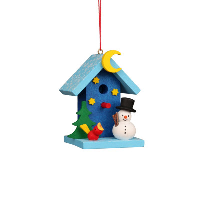 Baumbehang Vogelhaus mit Schneemann
