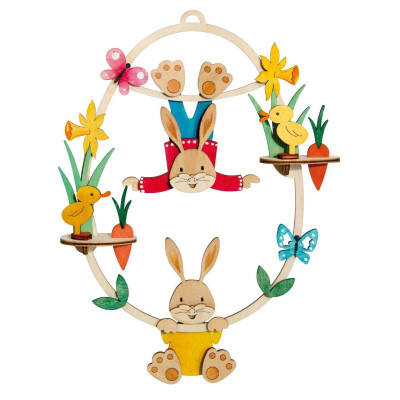 Bastelset Fensterbild Hasenschaukel