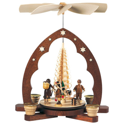 Pyramide Erzgebirgsfiguren Spitzbogen
