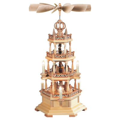 Pyramide Waldmotiv 3-stöckig, elektrisch