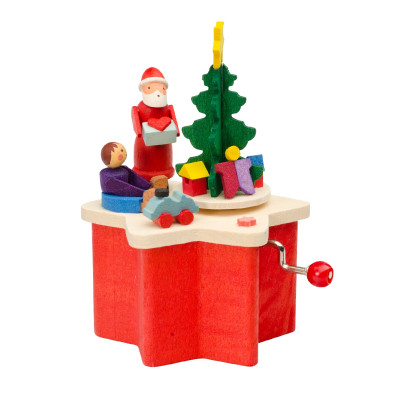 Kurbel-Spieldose Weihnachtsmann