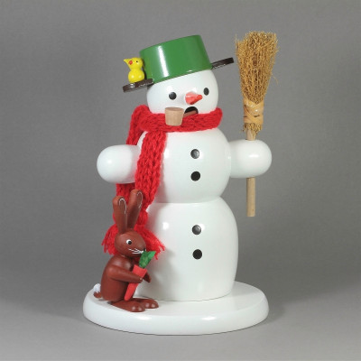 Räuchermann Schneemann mit Hase