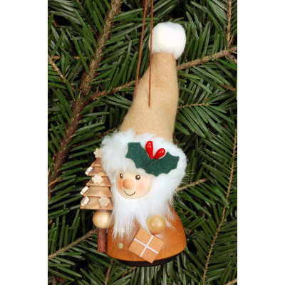 Baumbehang Wackelmännchen Weihnachtsmann natur