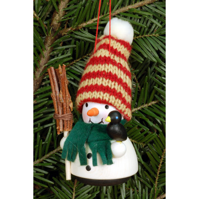 Baumbehang Wackelmännchen Schneemann mit Besen