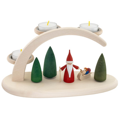 Leuchterbogen für Teelichter Motiv Weihnachtswichtel - Auslaufartikel