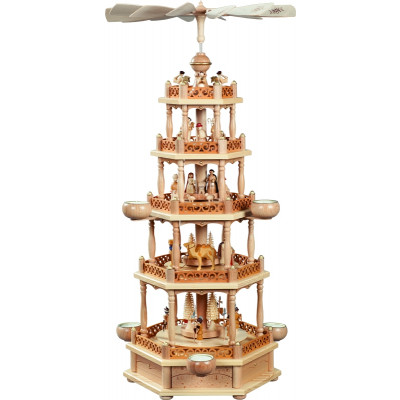Teelichtpyramide 4-stöckig Christi Geburt