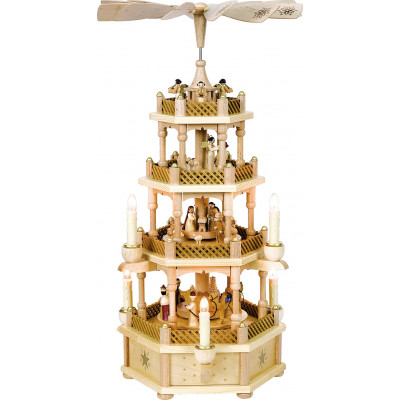 Pyramide Christi Geburt 3-stöckig, elektrisch