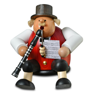KWO Räuchermännchen Kantenhocker Musiker mit Klarinette