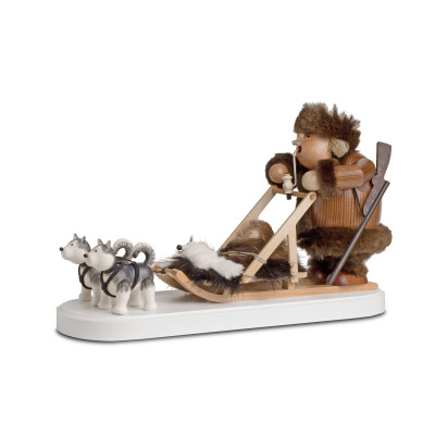 KWO Räuchermännchen Eskimo mit Hundeschlitten 