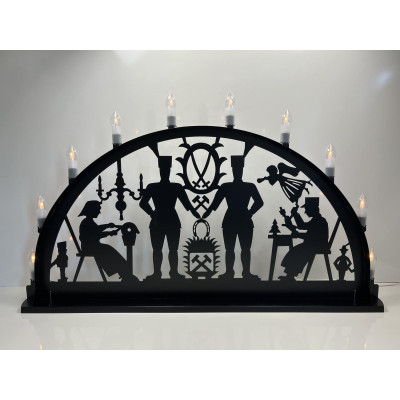 LED Metall Außenschwibbogen Erzgebirge/Schwarzenberger 2,00 x 1,00 Meter