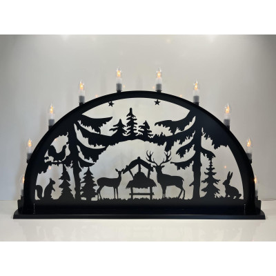 LED Metall Außenschwibbogen Futterkrippe 2,00 x 1,00 Meter