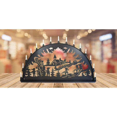 LED Metall Außenschwibbogen Kinder 1,50 x 0,75 Meter