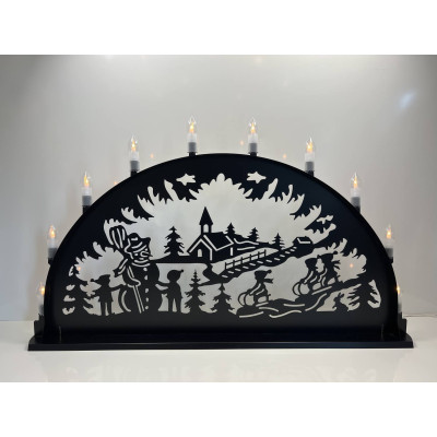 LED Metall Außenschwibbogen Kinder 2,00 x 1,00 Meter