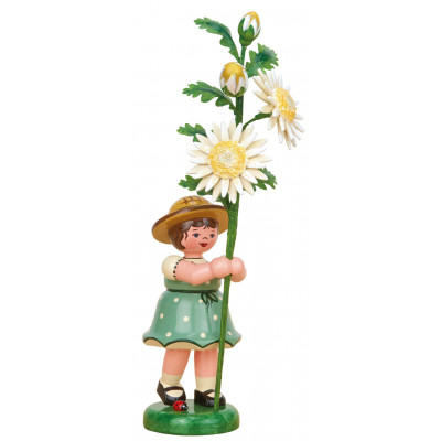 Blumenkind Mädchen mit Edelweißmargerite, 17 cm