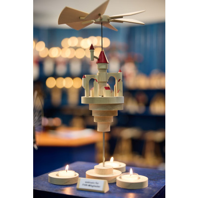 Pyramide Luftschloss Mona mit roten Dächern - 40 cm