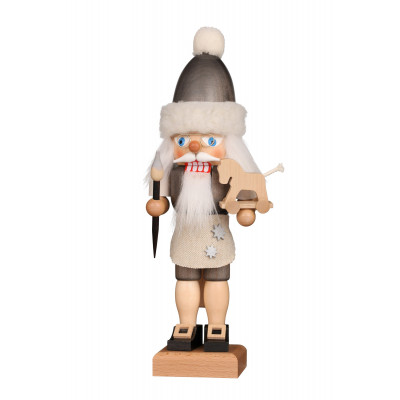 Nussknacker Weihnachtsmann grau