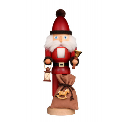 Nussknacker Weihnachtsmann mit Glocke