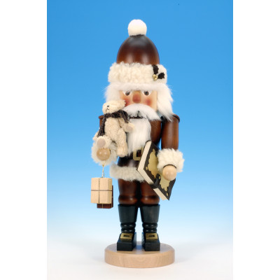 Ulbricht Nussknacker Weihnachtsmann mit Teddy natur