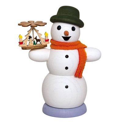 Räuchermann Schneemann mit Pyramide