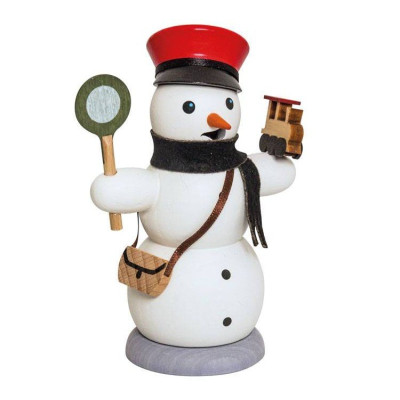 Räuchermann Schneemann Eisenbahner